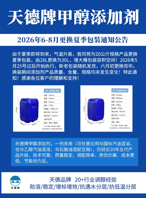 天德牌甲醇汽油添加劑